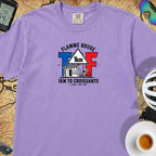 1km to the Croissants TdF Cycling T-Shirt — Violet