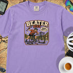 Beater Bike Comic T‑Shirt — Violet