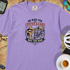 Ride For Coffee  and Cake T-Shirt — Violet