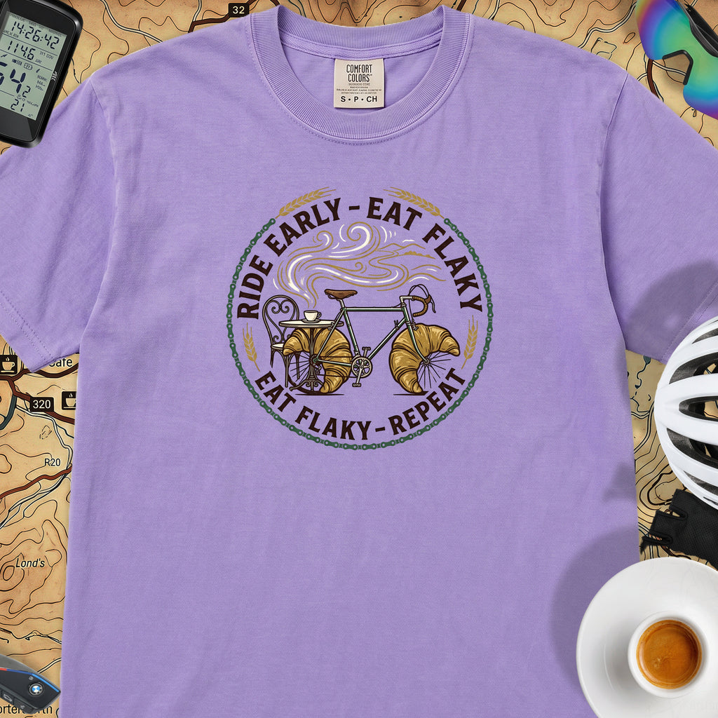 Ride Early Eat Flaky T-Shirt — Violet
