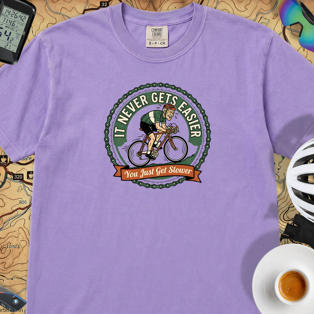 Never Gets Easier T-Shirt — Violet
