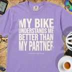 My Bike - My Partner - Just Sayin' T‑Shirt — Violet