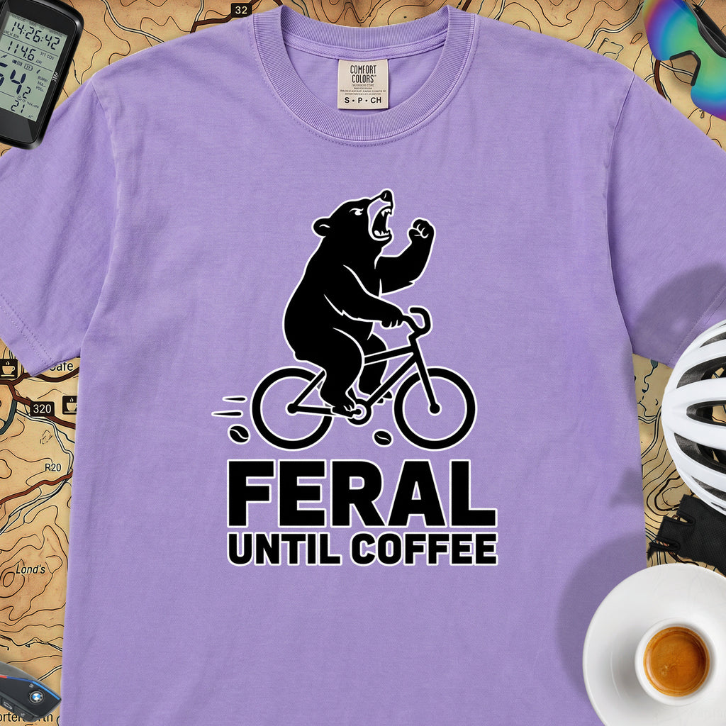 Feral Until Coffee T-Shirt — Violet