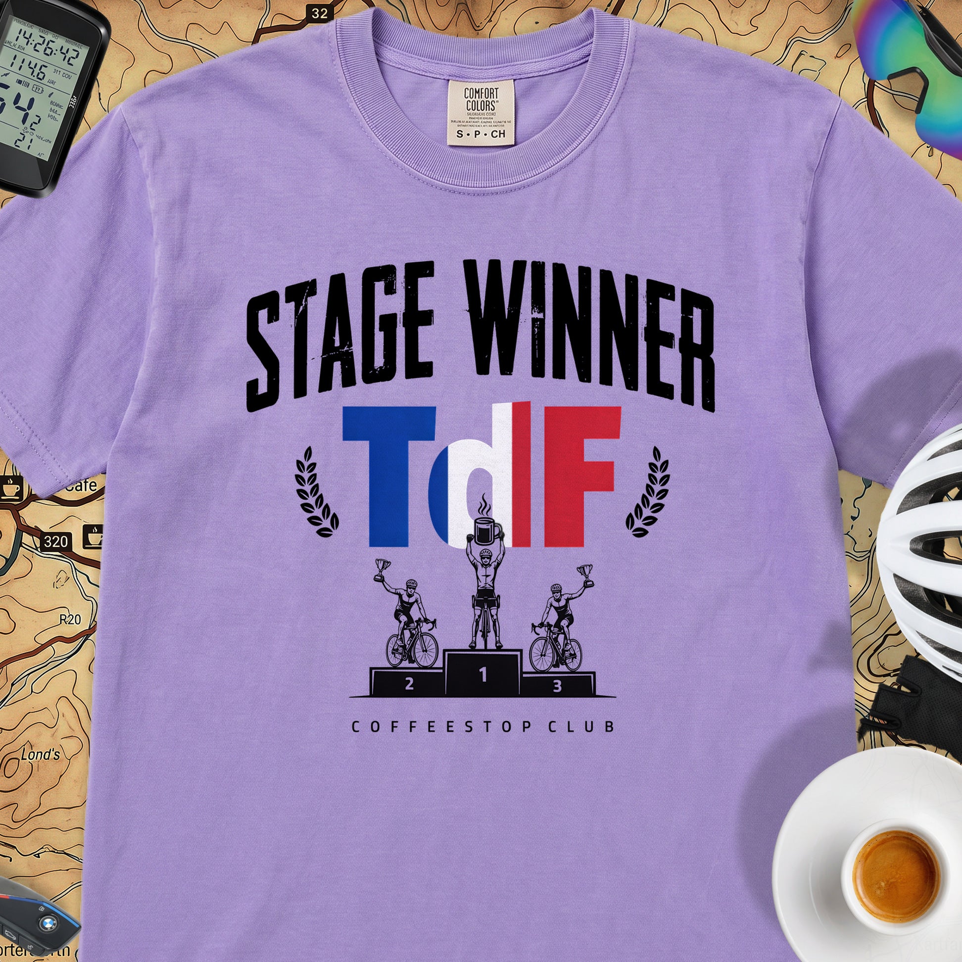 Stage Winner TdF Cycling T-Shirt — Violet