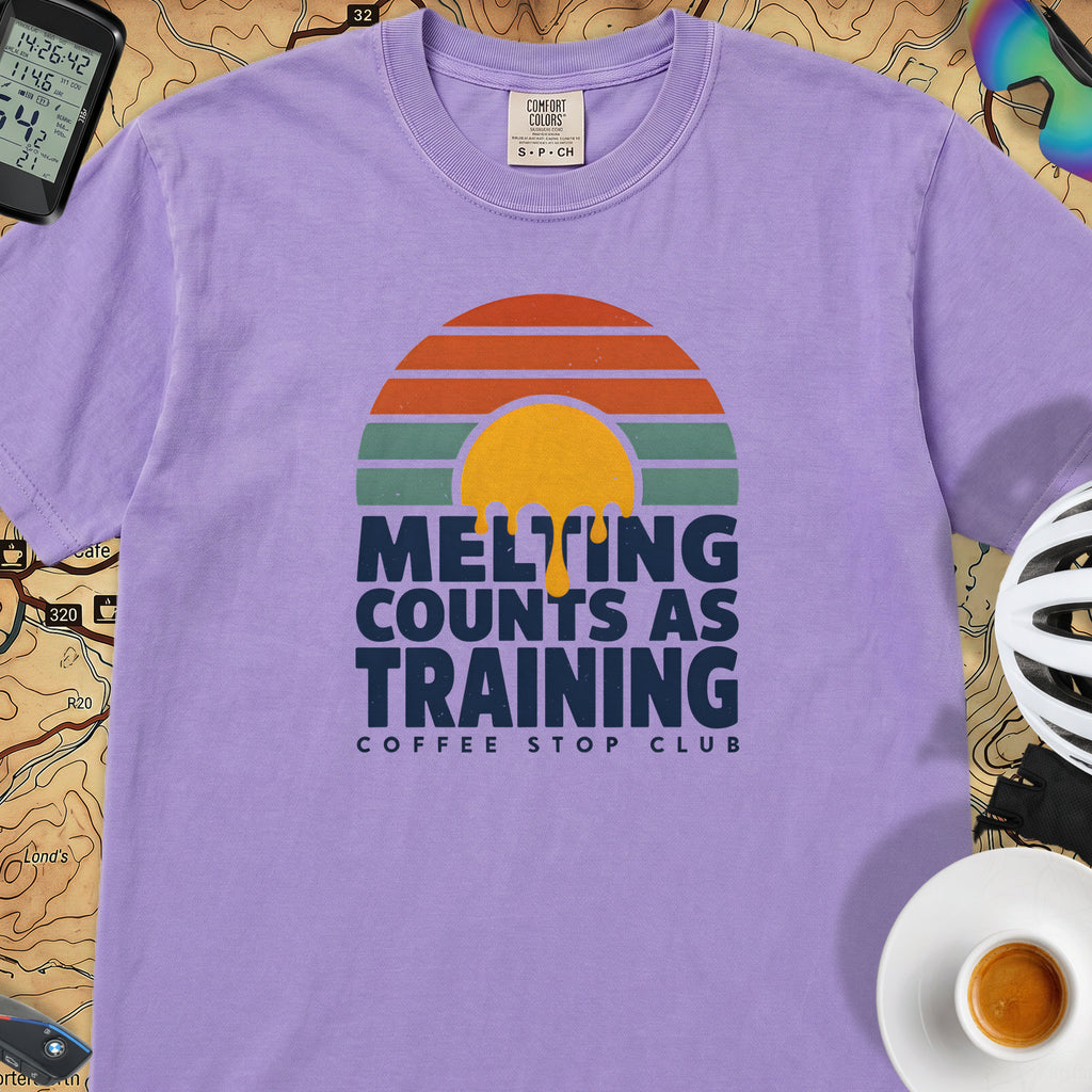 Melting Counts Cycling T-Shirt — Violet