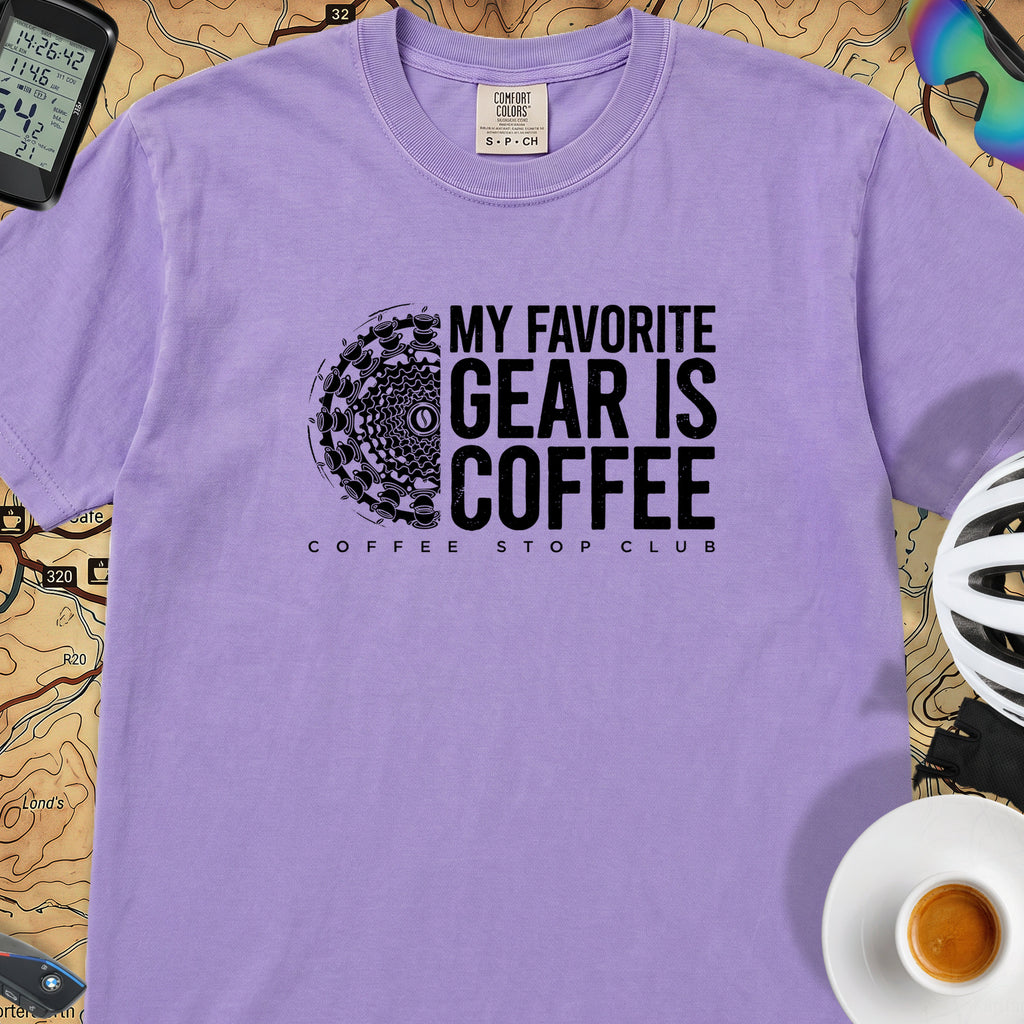 Favorite Gear is Coffee T-Shirt — Violet