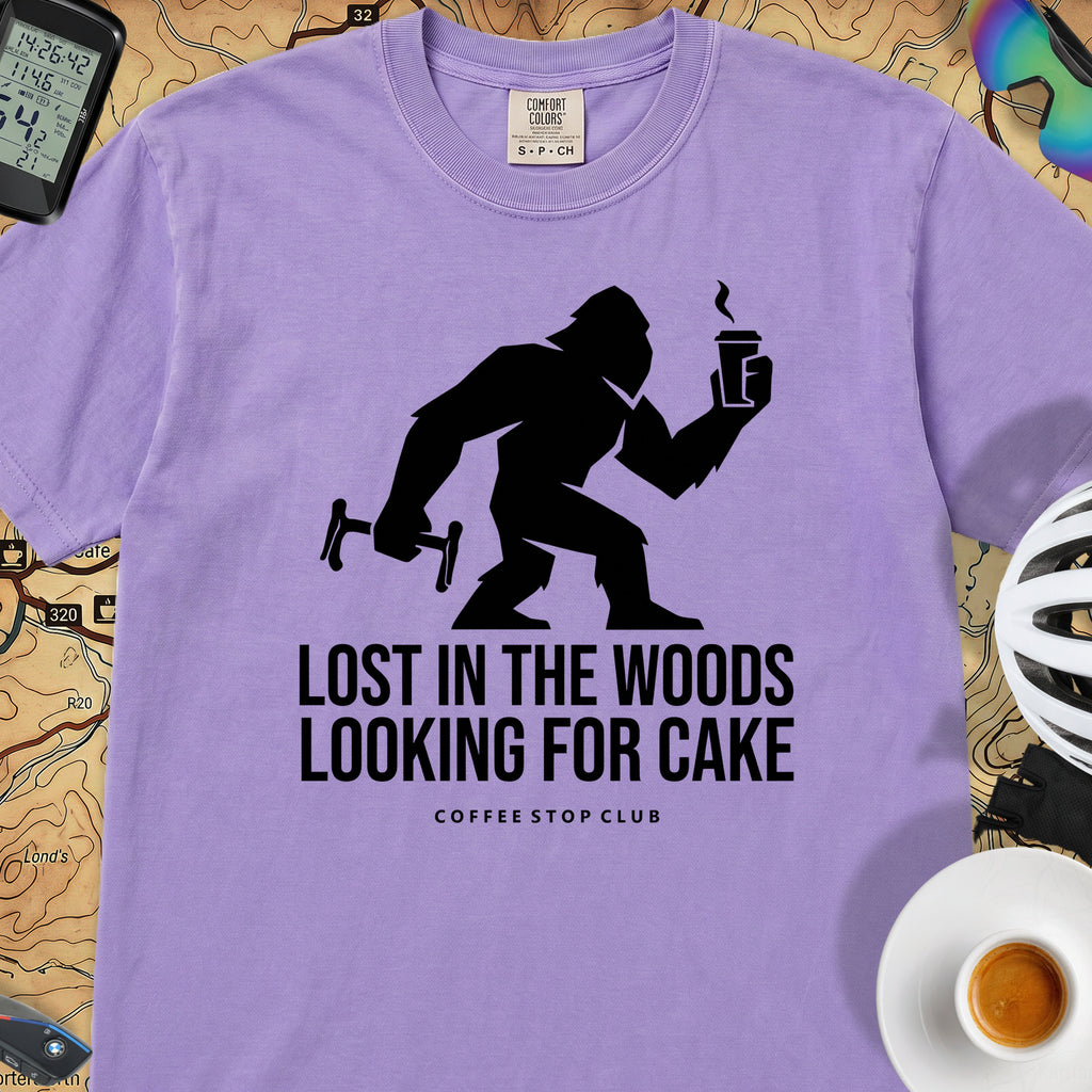 Lost in the Woods Bigfoot T‑Shirt — Violet