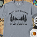 Adventure Is Out There Cycling T-Shirt — Washed Denim