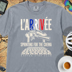 L'Arrivée TdF Cycling T-Shirt — Washed Denim