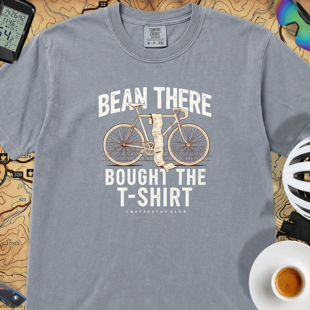 Bean There Cycling T-Shirt — Washed Denim