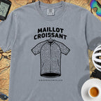Maillot Croissant Cyclist T-Shirt — Washed Denim