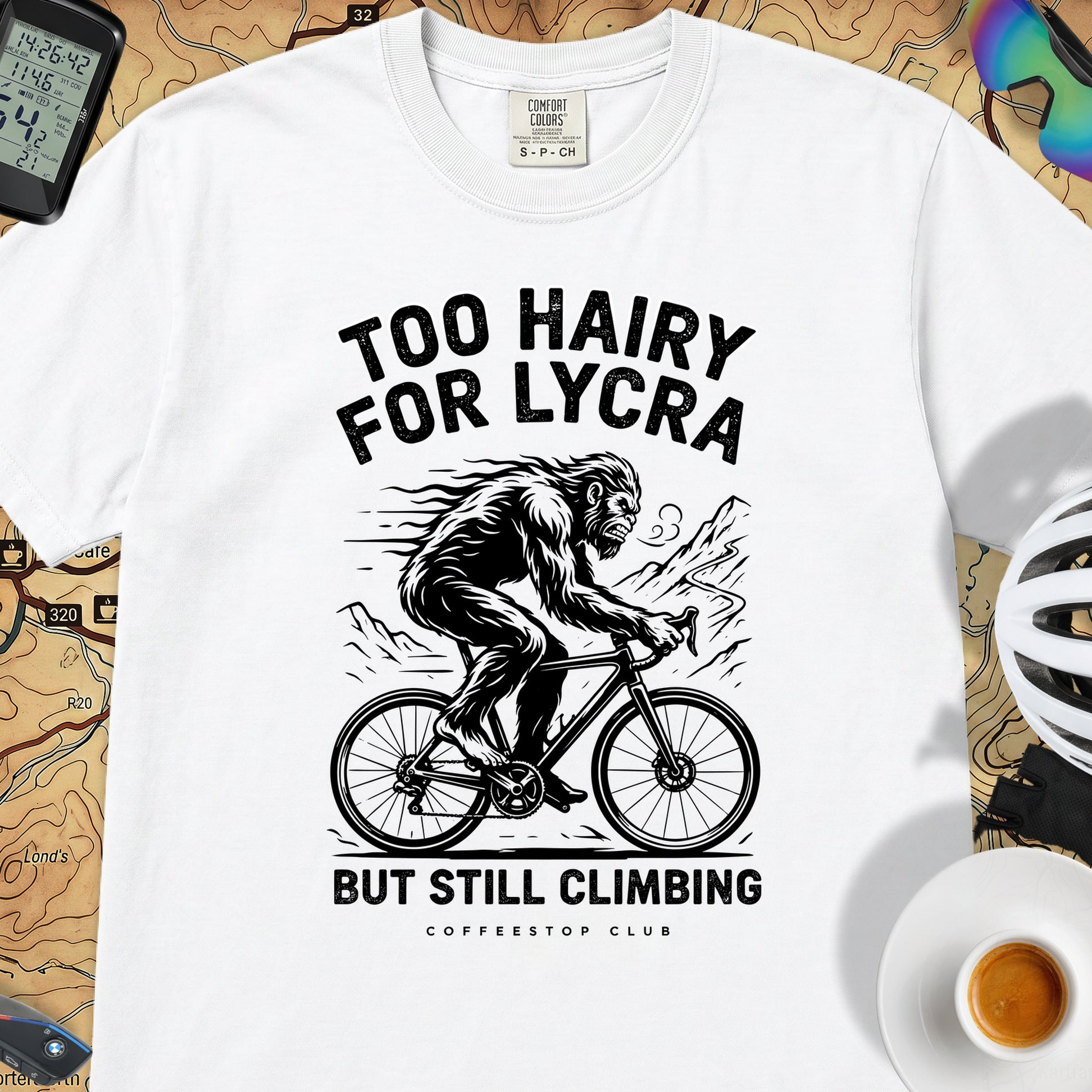 Too Hairy Cycling T-Shirt — White