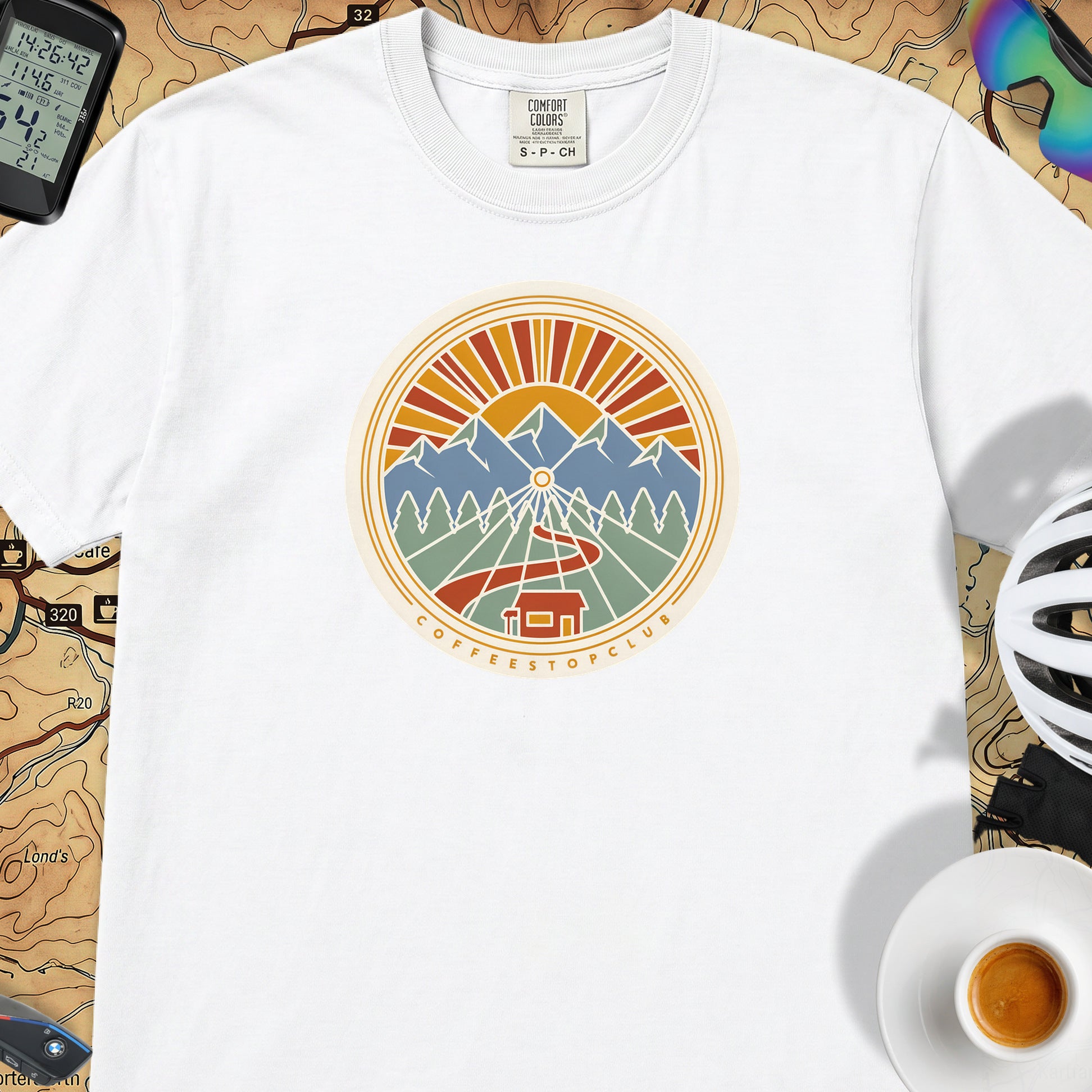Wheel Base Cycling T-Shirt — White