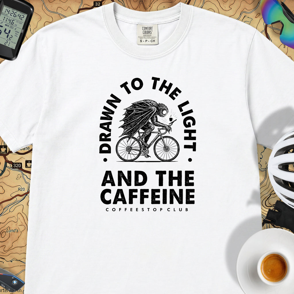 Drawn to the Light Cyclist T-Shirt — White