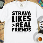 Strava Likes Friends T-Shirt — White