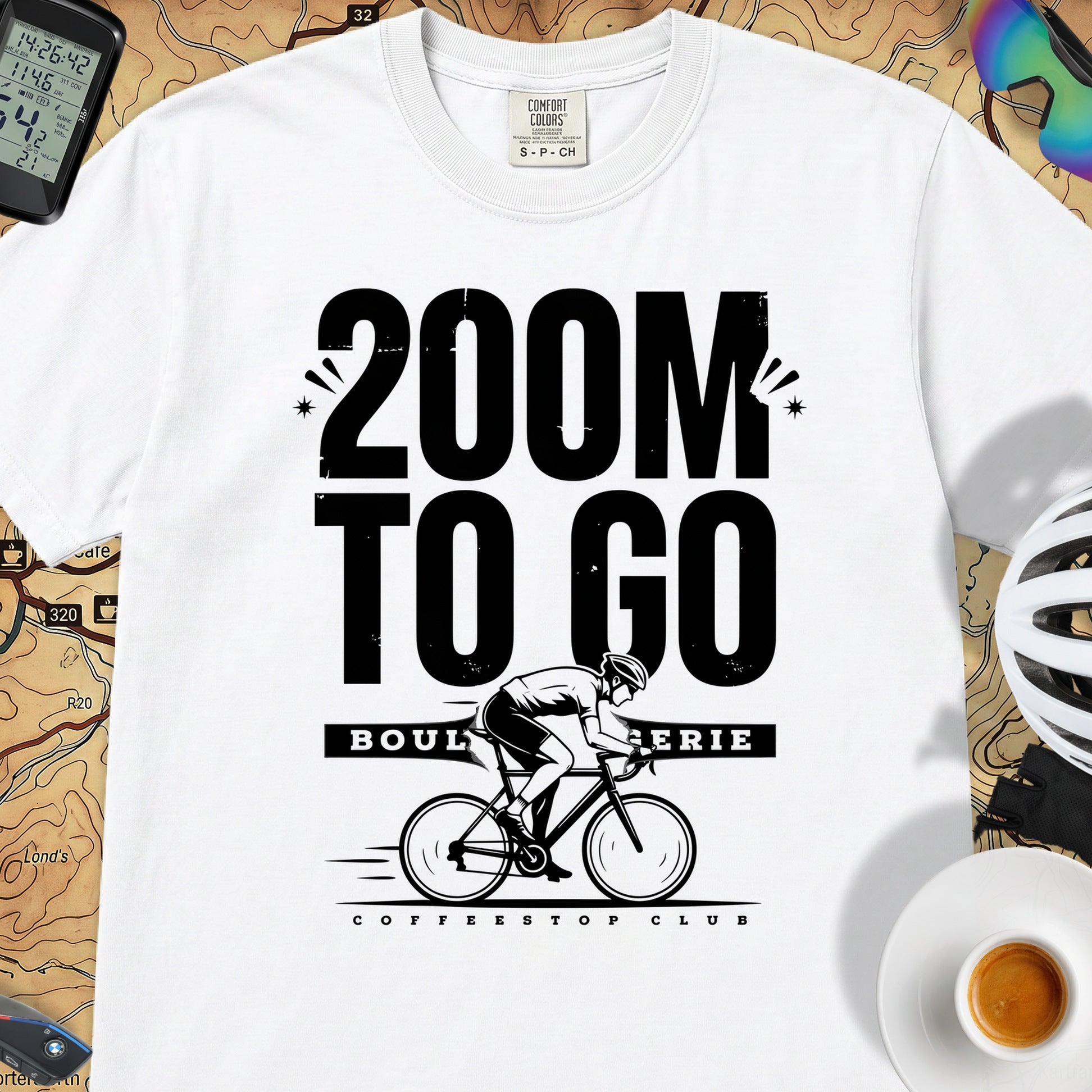 200M To Go Cycling T-Shirt — White