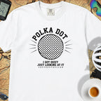 Polka Dot Yellow Cycling T-Shirt — White
