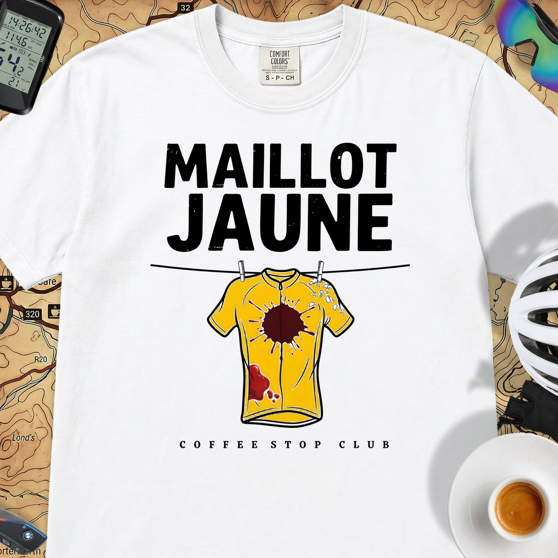 Yellow Jersey TdF Cyclist T-Shirt — White
