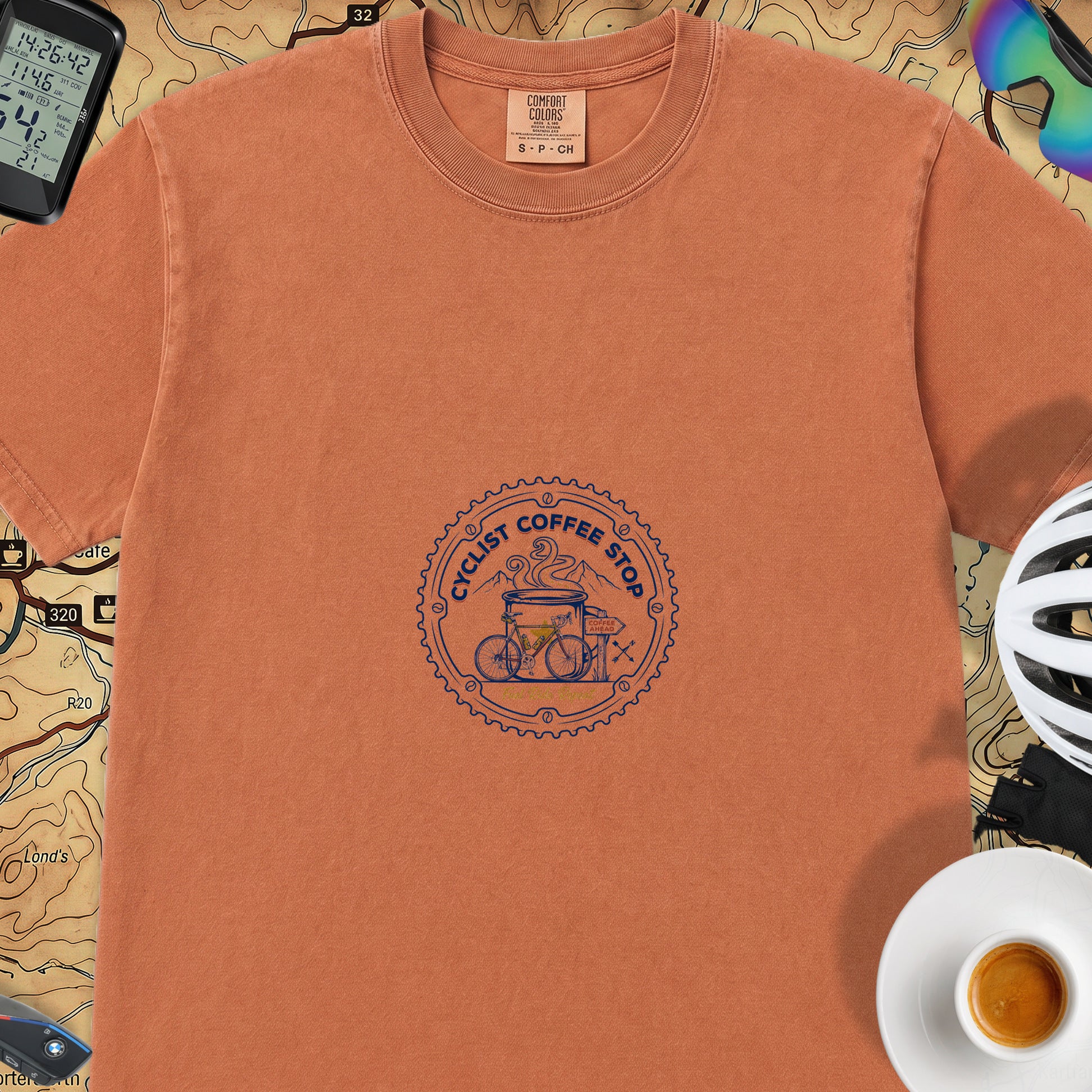 Cyclist Coffee Shop T-Shirt — Yam