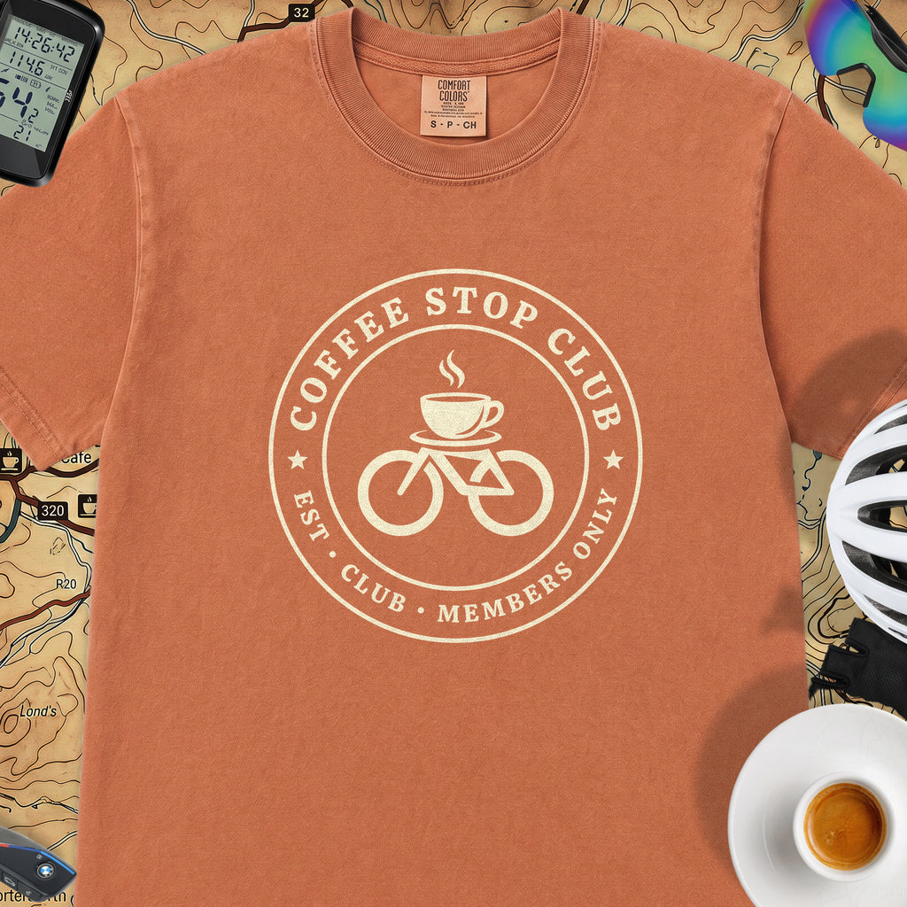 Coffee Stop Club Bike T-Shirt — Yam